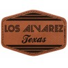 Los Alvarez Texas City Retro Souvenir 2x3 Hexagonal Iron-on Leatherette