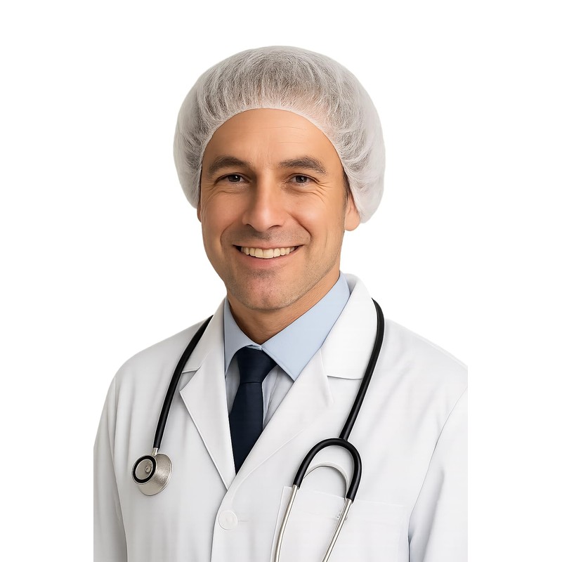 CocoAtlas Disposable Bouffant Caps, 21 inch Hair Nets, 100 Pack,