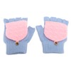 1 Pair Winter Knitted Fingerless Gloves Double Sided Heating USB