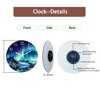 XNM Teal Landscape Kitchen Clocks 14 Inch Glass Wall Clocks