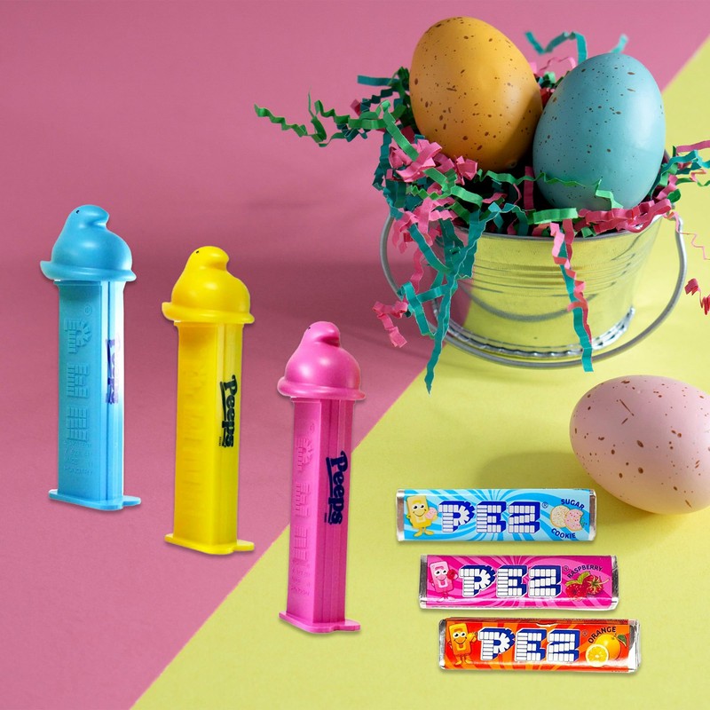 Snackivore Peeps Easter Pez Candy Dispenser 3 Pack. Easter Pez
