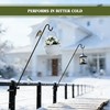 2 Packs Extended Fence Deck Heavy Duty Bird Feeder Hook,
