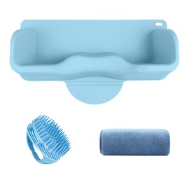 Portable Hair Wash Basin for Kids and Teens,Tear-Free Shampoo Bowl with Neck Support for Sink or Bathtub,Stress-Free Hair Washing (Blue)