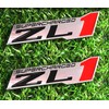 2pcs ZL1 Supercharged Emblem Engine Hood Badge Decal Replacement for