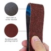40x303mm Sanding Belt Assorted Pack, 12 Pcs (2 Each of