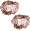 2x Dark Brown Slumber Hair Net - Elasticated Mesh Styling