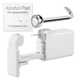 Disposable Piercing Guns Fast Warrior 1 Piece Safety and Painless for NostrilJewels Alcohol Swabs Sterile Suitable for Men and Women