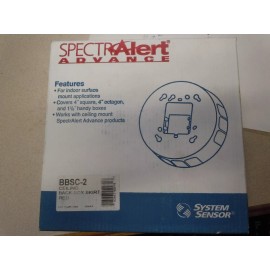 System Sensor NEW System Sensor SpectrAlert Advance BBSC-2 Ceiling Back Box Skirt Red BBSC2
