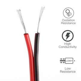 Shangyuan Boat Light Extension Cable Wire Cord for 3528 5050 5630 Led Strip Light Single Color, 66ft 22awg 2pin Wires for Pontoon Boat Kayak Stern Anchor Mast Courtesy Navigation Bow Marine Lights