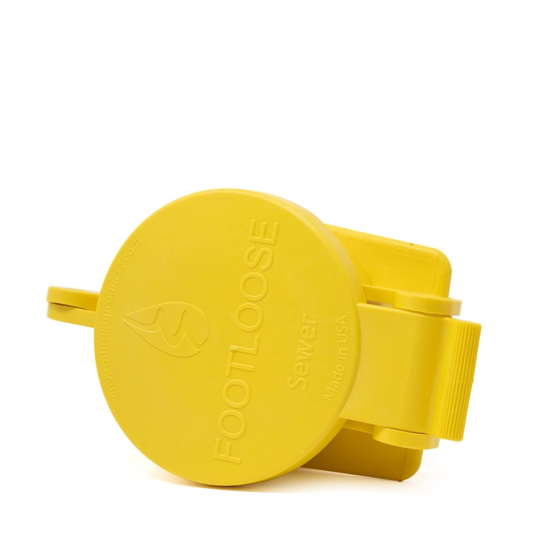 Footloose 4" Sewer Cap for RV Sites/Campgrounds | Odorless, Self-Closing,