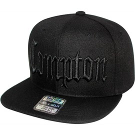 4350 DISTRICT Men's Adjustable Cotton Snapback Cap 8 (N21COM01 BLKBLKBLK)