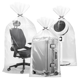 Extra Large Clear Plastic Storage Bags, 4Pcs 100 * 152cm Heavy Duty Storage Bags, Flat Large Plastic Bags for Clothes, Luggage, Suitcase, Quilts, Chair, Bike, Big Plush Toys(40 x 60 Inch)