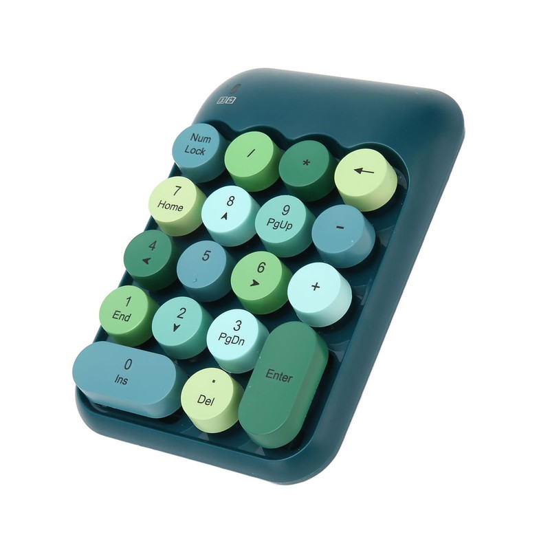 2.4GHz Wireless Numeric Keypad 18 Keys Retro Color Round Keycaps
