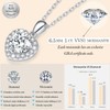LAVUMO Dancing Moissanite Necklace Women's Silver 925.1 Carat VVS1 Moissanite