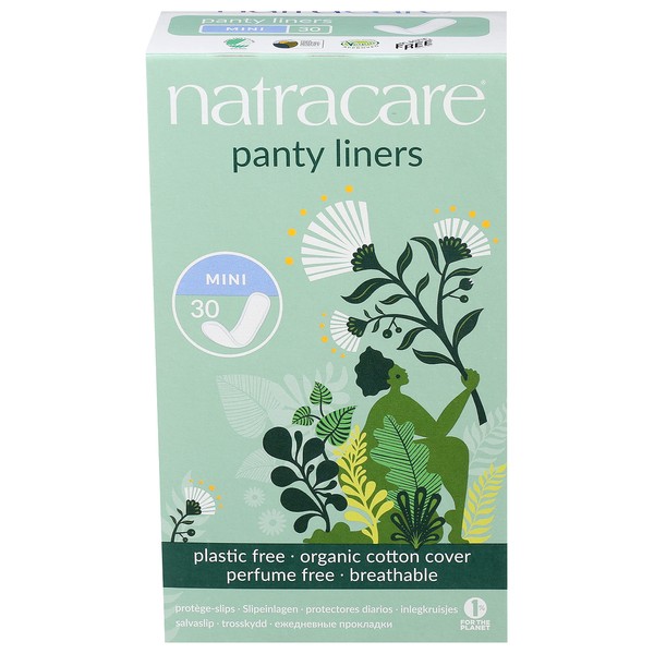 NATRACARE Mini Pant Liners, Unscented, (Pack of 30)