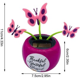 Red Bug Solar Powered Dancing Flower for Car, Car Windowsill Decoration Desktop Solar Dancing Ornament,Solar Dancing Figurines, Automatic Swinging Car Dashboard for Solar Power Kits,Funny Ornaments