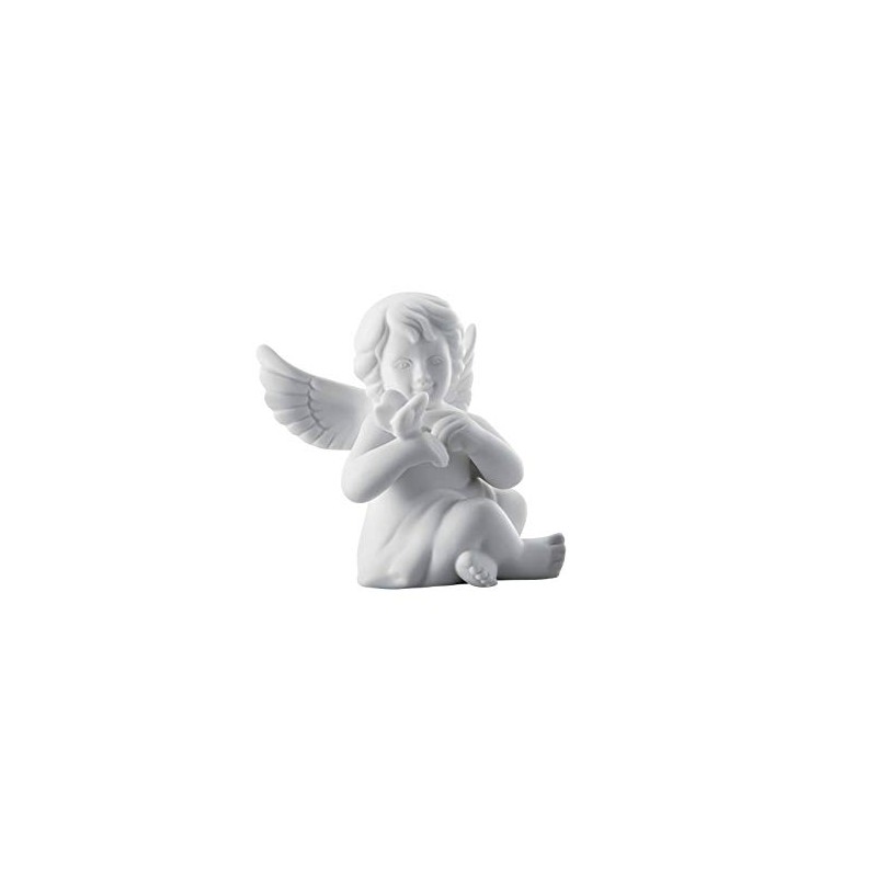 Angel Small White Matt Angel with Butterfly