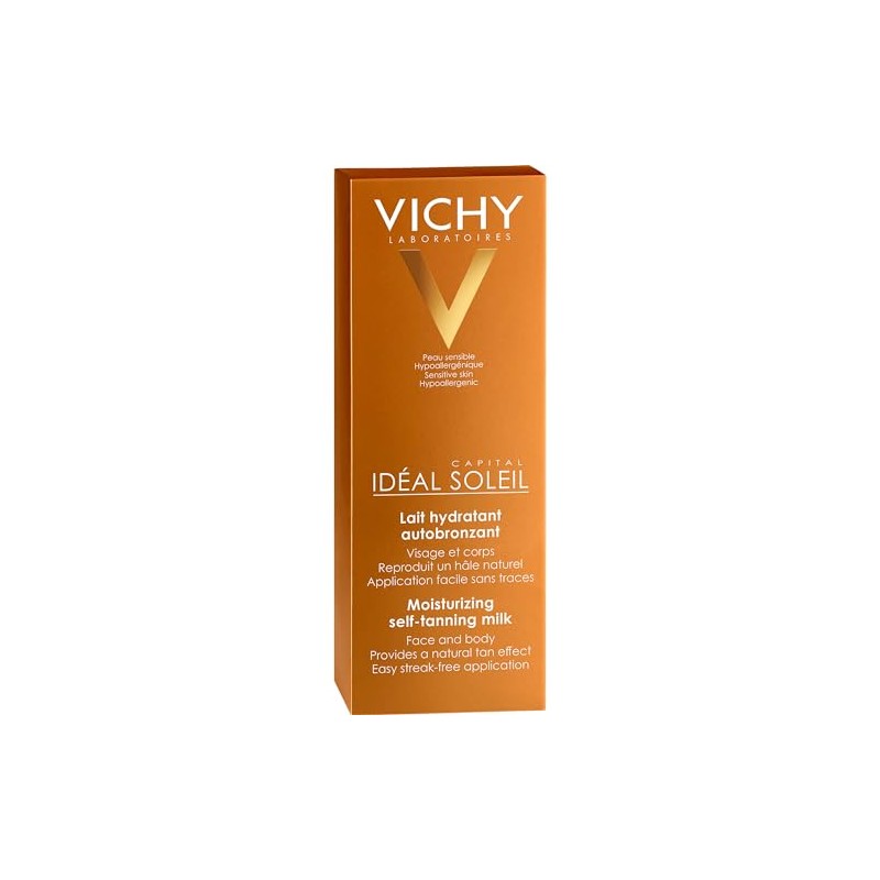 Vichy Ideal Soleil Self-Tanning Milk for Face and Body, Self