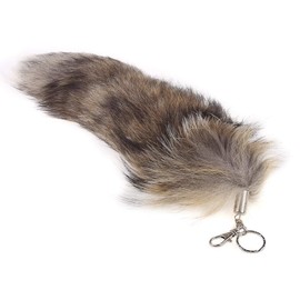 SUCHUANGUANG Hot Large Fox Tail Fur Tassel Bag Tag Keychain Strap Chain New imitate fox fur fox tail