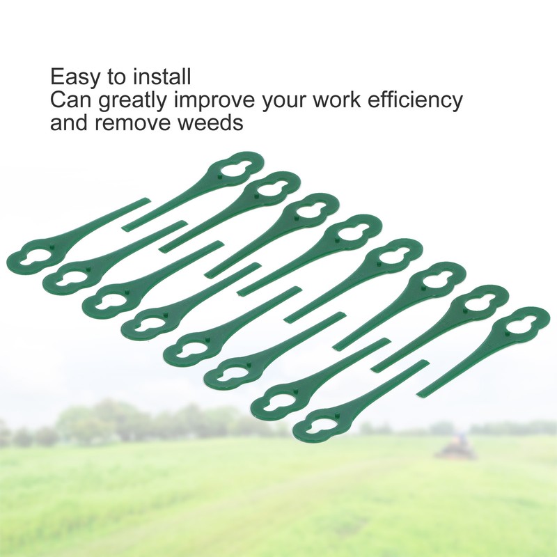 100pcs Plastic Grass Trimmer Blades Lawn Mower Replacement Cutting Blades