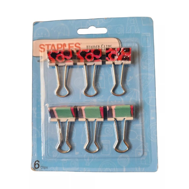 Staples Binder Clips 6 Clips