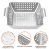 Onlyfire 3 Packs Grill Baskets, Heavy Duty Stainless Steel Perforated