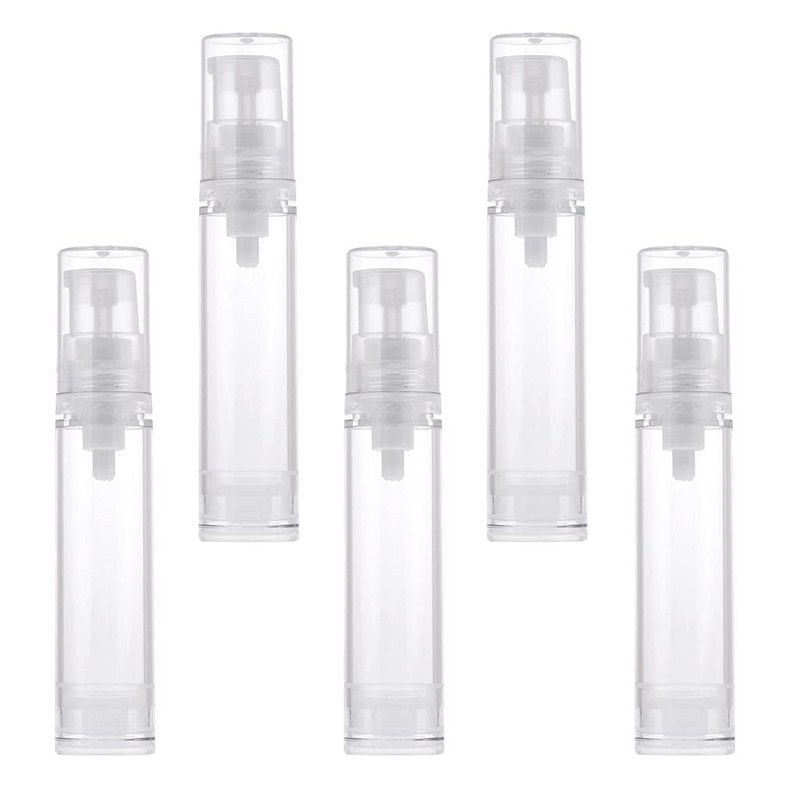 zalati 5 Piece Set 10ml Empty Airless Pump Bottle -