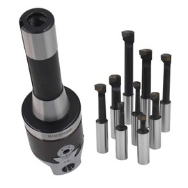 WFLNHB 2 Inch Boring Head R8 Shank 9pcs 1/2 Inch Carbide Boring Bar Set milling Machine Boring Head Set