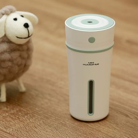 Innerest Portable Mini Humidifier Cool Mist for a Single Room Office Desk Kids Night Lights lamp (One Size, 14 Grey)