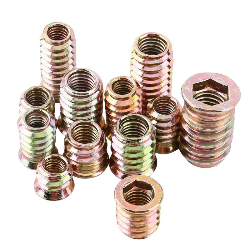 20Pcs/Pack M6 Threaded Inserts, Zinc Alloy Furniture Hex Drive Nut