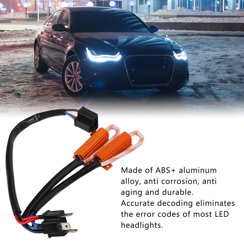 2pcs H4 50W 8Ω LED Resistor Error Free LED Lights