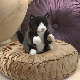 Folkmanis Tuxedo Kitten Hand Puppet, Black; White