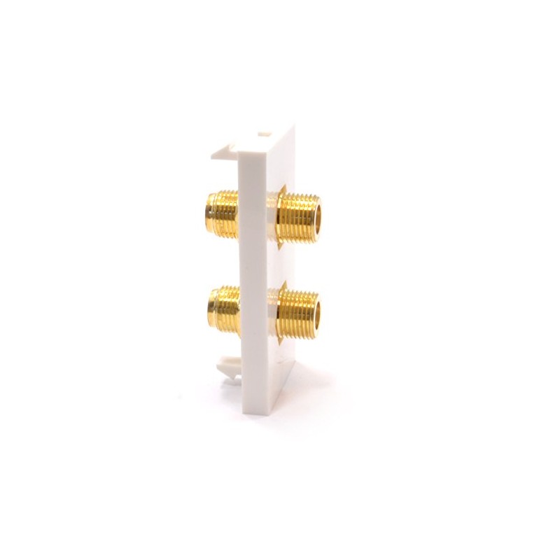 kenable Faceplate Module Twin F Type Satellite Panel Mount Stub