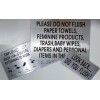 BUILDINGSIGNS.COM Restaurant Restroom Signs Set (Brush Aluminium, 3 Signs !!!)-REF24-102
