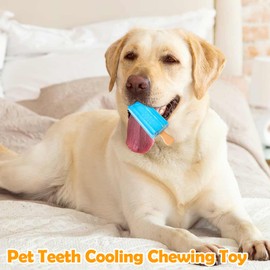 Kauspielzeug für Hunde, Eiscreme-Form, interaktiv, kühlend, befüllbar, Wasser-Design, Zahnen für Pudel, Bulldogge, geistige Bereicherung, beruhigend, Zuhause, drinnen und draußen,