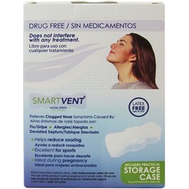 SMART VENT Tiras Nasales 40 Unidades – Alivio Instantáneo de Congestión, Sin Medicamentos, Libre de Látex, con 2 Estuches