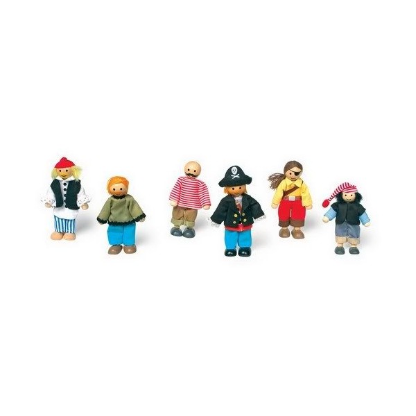 Small Foot Pirates Bendy Doll Set of 6