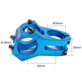 UPANBIKE Fahrrad Vorbau 28,6 31,8mm, Lenkervorbau Fahrradlenker Vorbau für Fahrrad BMX MTB Rennrad,blau