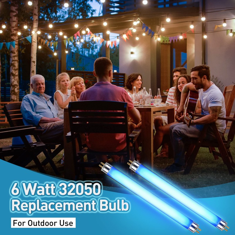 Kittmip 2Pack 32050 6Watt UV Replacement Bulbs, F6T5/BL Fluorescent Tube