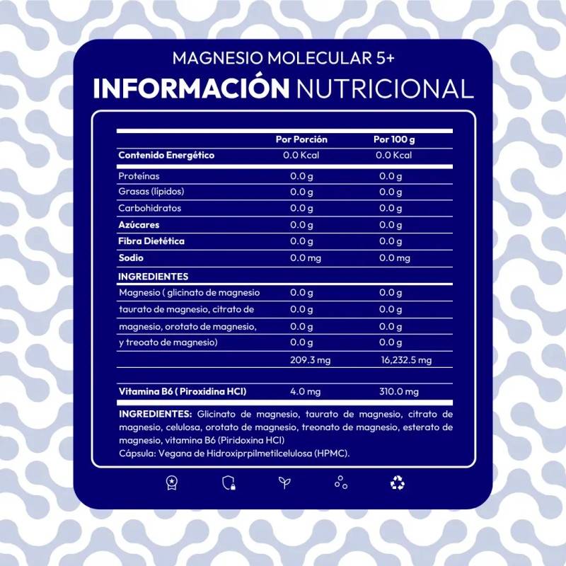 Molecular Labs Magnesio Cápsulas 600 Vitamina Tipos