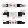 Heschen Electrical Pneumatic Solenoid Valve, 4V430C-15, 12VDC, PT1/2'', 5 Way