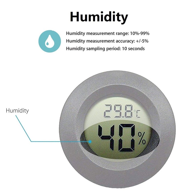 Kinyanco 5-Pack Mini Hygrometer Thermometer with Digital LCD Display Indoor