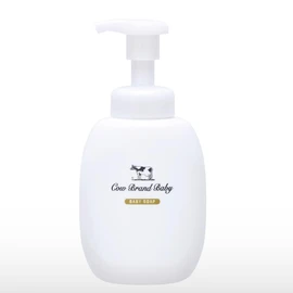Cow Brand Baby Full Body Foaming Soap with Pump, 13.5 fl oz (400 ml), 90% Food-Grade Ingredients, Gentle on Eyes, Low Irritation