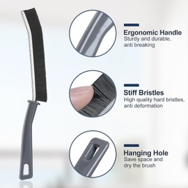 Hard Bristle Crevice Cleaning Brush, Skinny Gap Cleaning Tools, Multifunctional Gap Cleaning Scrub Brush for Household Use, Home, Kitchen, Bathroom