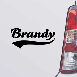 Custom Brother - Brandy Name Black Color Car Laptop Wall Bumper Decal Sticker, DesT8