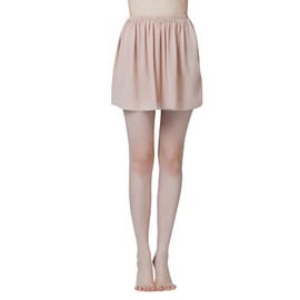 BEAUTELICATE Women’s Underskirt Chiffon Half Slip Anti Static Petticoat Summer Waist Length Slip Cool Lightweight (XXL, Nude - 16'' Length)