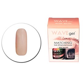 WAVEGEL Soak-0ff Gel & Nail Lacquer Matching Duo Set - Biscuits - WCG59-59 I 0.5 Oz