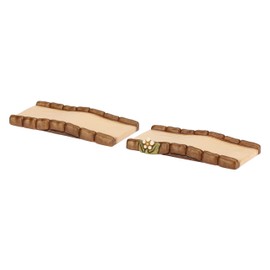 THUN - Statuina Presepe Strada Dritta - Decorazioni Natale Casa - Linea Presepe Classico - Ceramica - Set 2 Pezzi