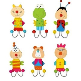 Inware - Clothes Hooks, Coat Hooks, Wall Hooks, Set of 6