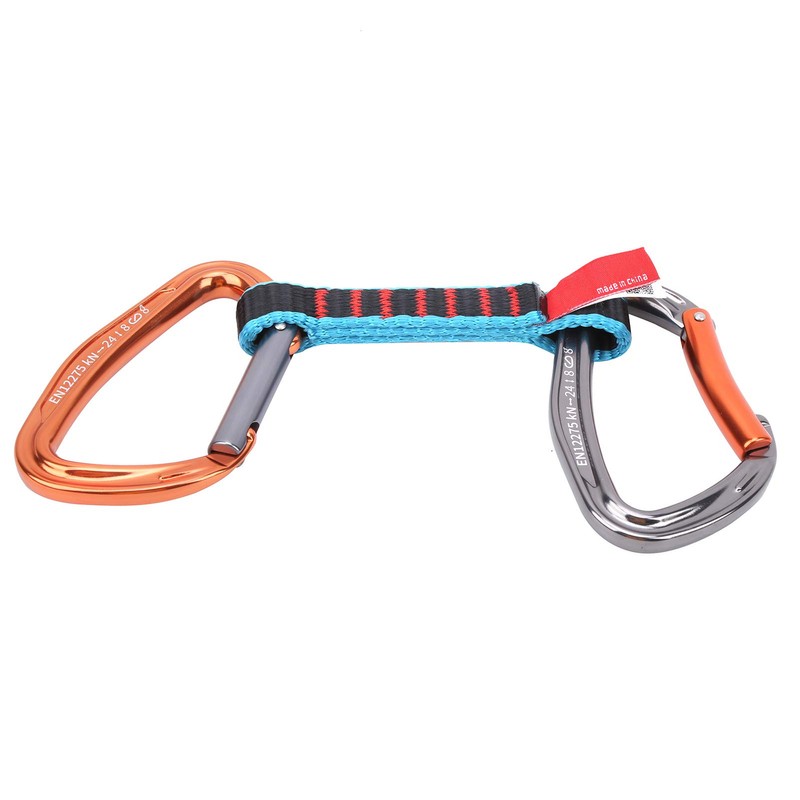 Fybida Climbing Quickdraw Anti‑aging Curved Protection Safety Lock Extender Nylon